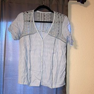 Light Blue Botton Down Blouse